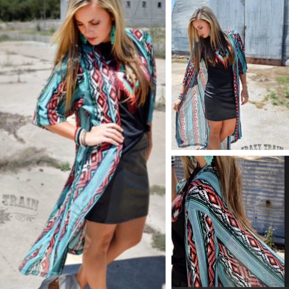 Crazy Train Jackets & Blazers - SOLD Crazy Train one size Southwestern duster OS